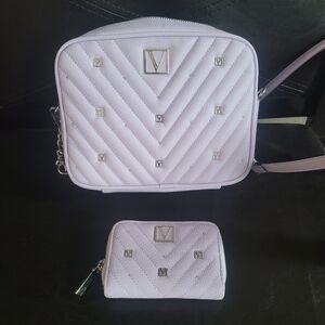 Victoria's Secret Lilac Crossbody and wallet